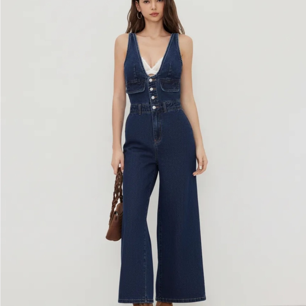 Cider Denim Jumpsuit Large 10/12